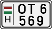 license plates of Hungary, Oldtimers (1990)