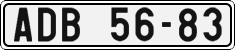 License plate of the Czech Republic, Cars (1960)