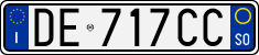 License plate of Italy, Cars (1994 year series)
