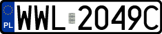 License plates of Poland, Regular car plates