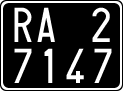 License plate of Italy, Cars (1927 year series)