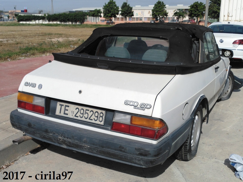 TE 295298, SAAB 900 1st gen Convertible, 1986–1993