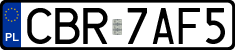 License plates of Poland, Regular car plates
