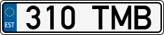 License plate of Estonia, Regular car plates