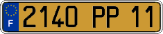 French license plate, FNI