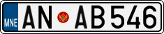 License plate of Montenegro, Cars