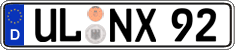 German license plate, Regular plates
