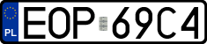 License plates of Poland, Regular car plates