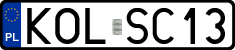 License plates of Poland, Regular car plates