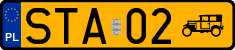 License plates of Poland, Oldtimers
