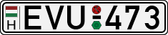 license plates of Hungary, Cars (1990)