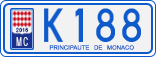 License plate of Monaco, Cars