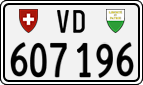 License plate of Switzerland, Cars