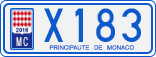 License plate of Monaco, Cars