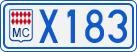 License plate of Monaco, Cars