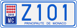 License plate of Monaco, Cars