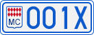 License plate of Monaco, Cars