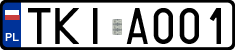 License plates of Poland, Regular car plates