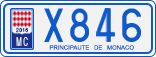License plate of Monaco, Cars