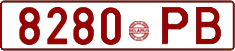 License plate Belarus, Cars (1992)