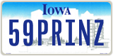 Iowa, Vanity Plates