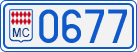 License plate of Monaco, Cars