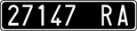 License plate of Italy, Cars (1927 year series)