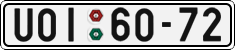 License plate of the Czech Republic, Cars (1960)