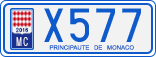 License plate of Monaco, Cars