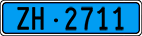 License plate of Switzerland, Work and fire vehicles (blue)
