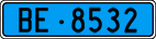 License plate of Switzerland, Work and fire vehicles (blue)