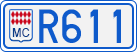 License plate of Monaco, Cars