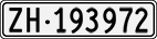 License plate of Switzerland, Cars