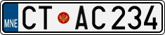 License plate of Montenegro, Cars