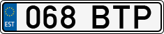 License plate of Estonia, Regular car plates