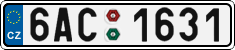 License plate of the Czech Republic, Cars (2001)
