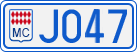 License plate of Monaco, Cars