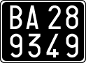 License plate of Italy, Cars (1927 year series)