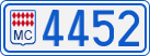 License plate of Monaco, Cars