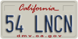 California, Vanity Plates