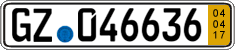 German license plate, Short-term transit plates