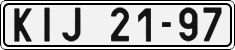 License plate of the Czech Republic, Cars (1960)