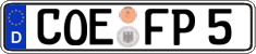 German license plate, Regular plates