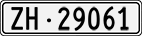 License plate of Switzerland, Cars