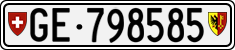 License plate of Switzerland, Cars