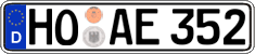 German license plate, Regular plates
