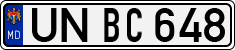License plate of Moldova, Cars (1992)