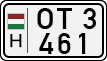 license plates of Hungary, Oldtimers (1990)