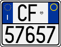 License plate of Italy, Motorcycles (1994 year series)