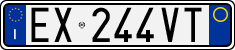 License plate of Italy, Cars (1994 year series)
